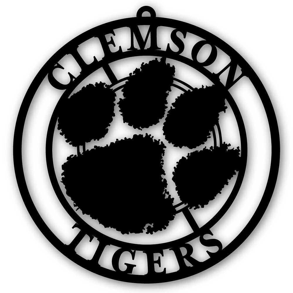 Black Clemson Tigers 16'' Team Logo Cutout