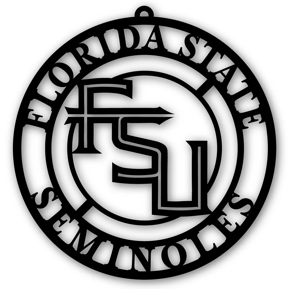 Black Florida State Seminoles 16'' Team Logo Cutout