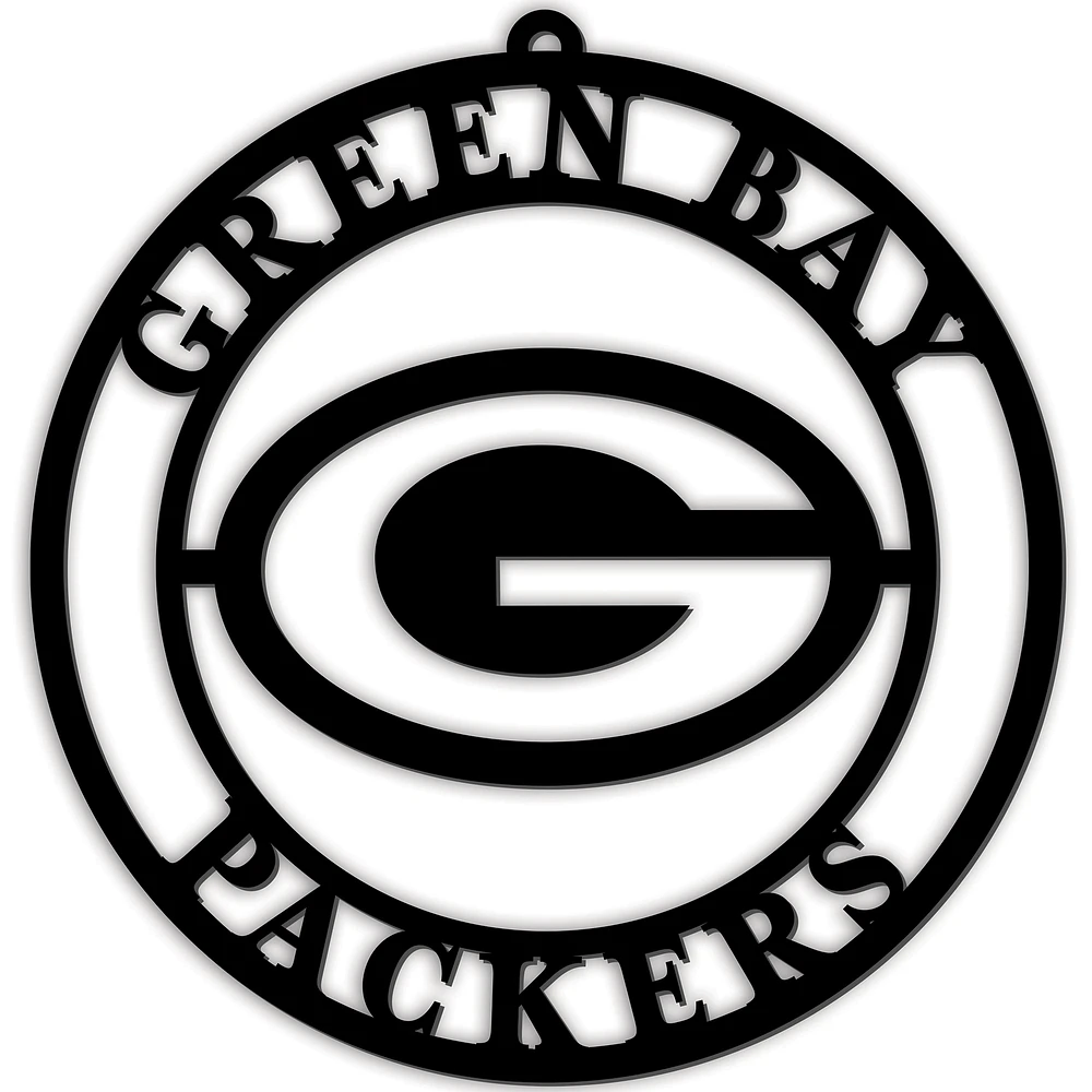 Black Green Bay Packers 16'' Team Logo Cutout
