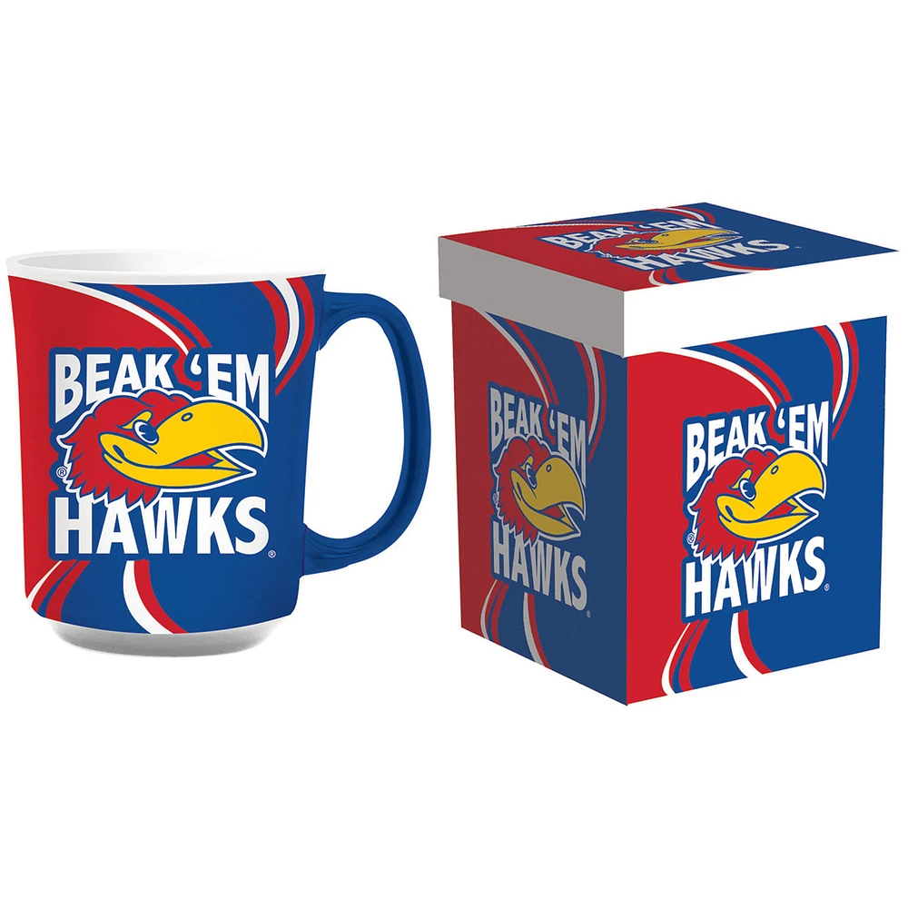 Kansas Jayhawks 14oz. Ceramic Mug with Matching Box