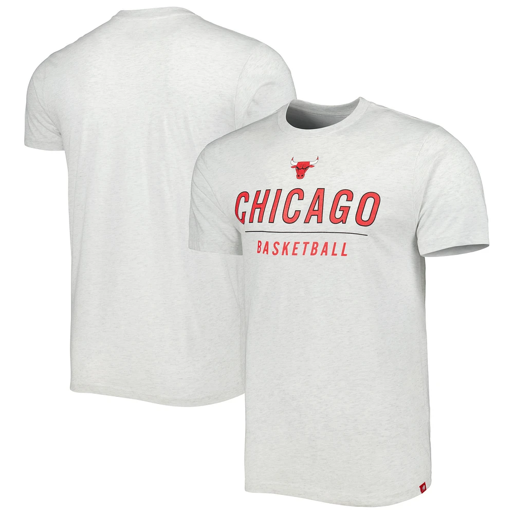 Unisex Sportiqe Ash Chicago Bulls Turbo Tri-Blend T-Shirt
