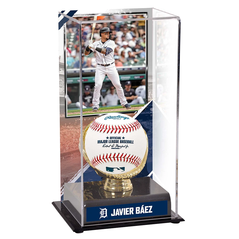 Javier Baez Detroit Tigers Gold Glove Display Case with Image
