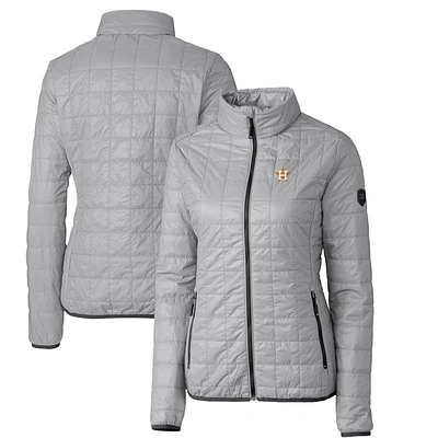 Women's Cutter & Buck Gray Houston Astros Rainier PrimaLoft Eco Full-Zip Puffer Jacket