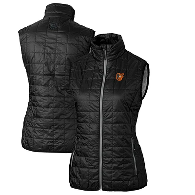 Women's Cutter & Buck Baltimore Orioles Rainier PrimaLoft Eco Full-Zip Puffer Vest