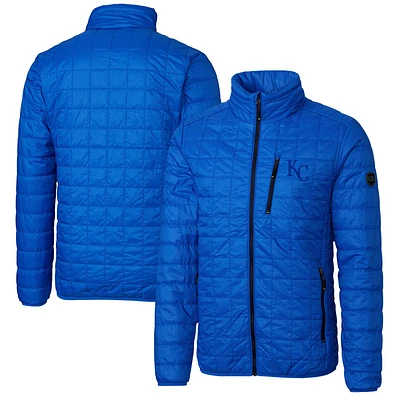 Men's Cutter & Buck Royal Kansas City Royals Rainier Eco Insulated Full-Zip Puffer Jacket