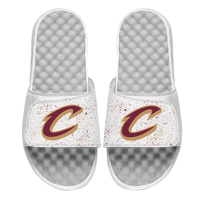 Youth ISlide White Cleveland Cavaliers Speckle Slide Sandals