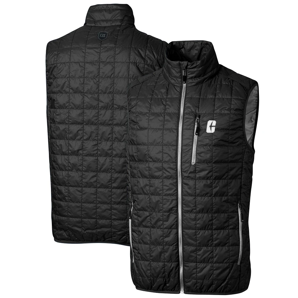 Men's Cutter & Buck Charlotte 49ers Big Tall Rainier PrimaLoft Eco Full-Zip Puffer Vest