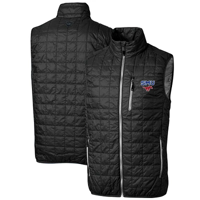 Men's Cutter & Buck SMU Mustangs Big Tall Rainier PrimaLoft Eco Full-Zip Puffer Vest