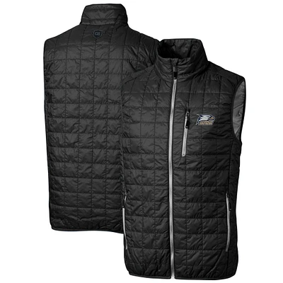 Men's Cutter & Buck Black Georgia Southern Eagles Big Tall Rainier PrimaLoft Eco Full-Zip Puffer Vest