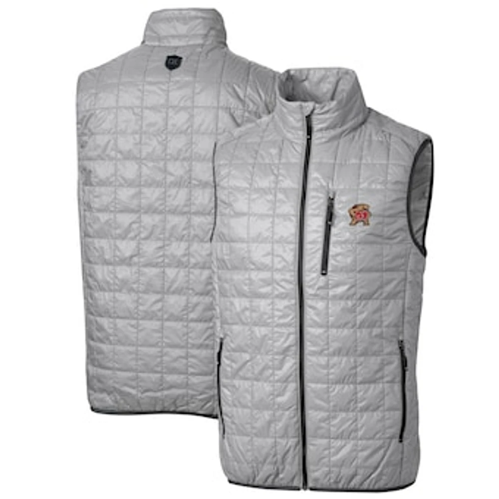 Men's Cutter & Buck Maryland Terrapins Big Tall Rainier PrimaLoft Eco Full-Zip Puffer Vest