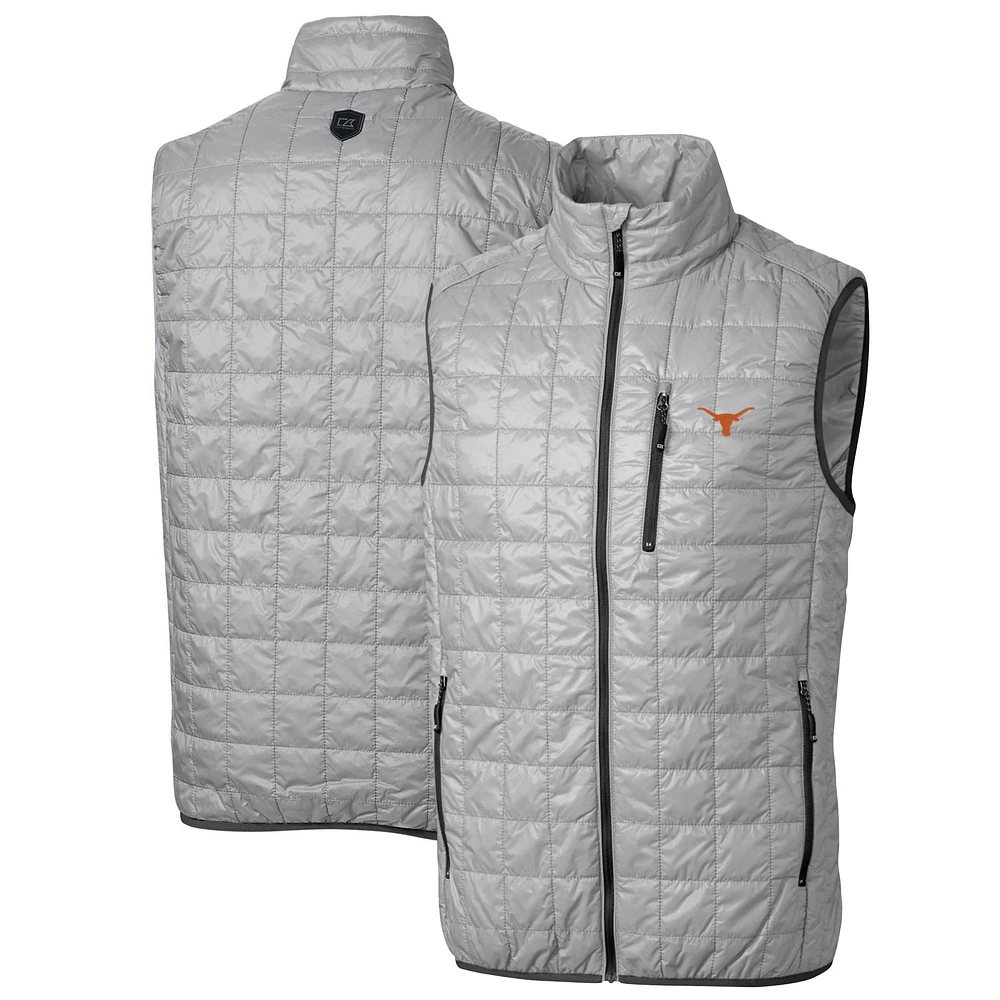 Men's Cutter & Buck Texas Longhorns Big Tall Rainier PrimaLoft Eco Full-Zip Puffer Vest