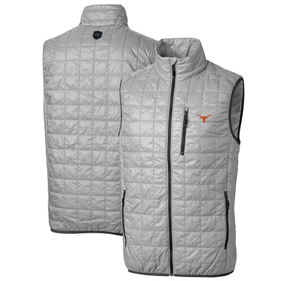 Men's Cutter & Buck Texas Longhorns Big Tall Rainier PrimaLoft Eco Full-Zip Puffer Vest