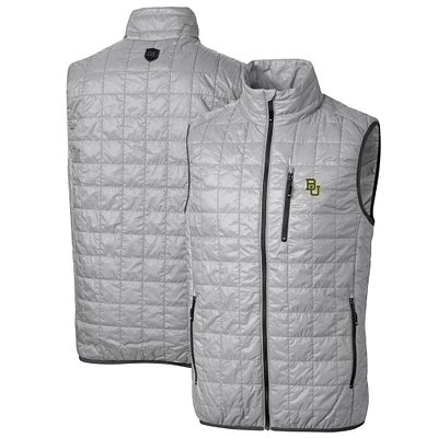 Men's Cutter & Buck Baylor Bears Big Tall Rainier PrimaLoft Eco Full-Zip Puffer Vest