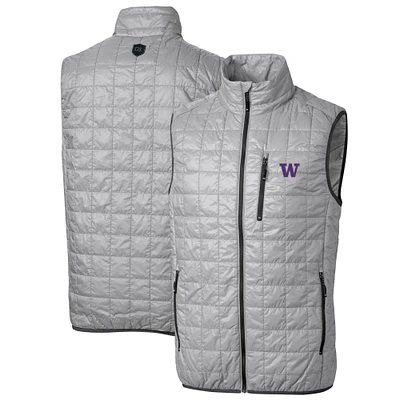 Men's Cutter & Buck Washington Huskies Big Tall Rainier PrimaLoft Eco Full-Zip Puffer Vest