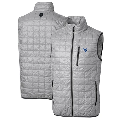 Men's Cutter & Buck West Virginia Mountaineers Big Tall Rainier PrimaLoft Eco Full-Zip Puffer Vest