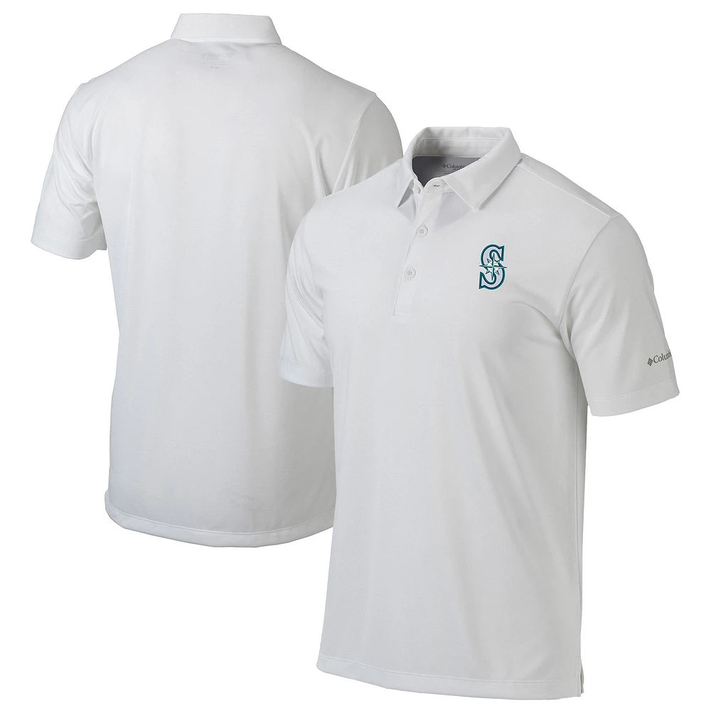 Men's Columbia White Seattle Mariners Omni-Wick Drive Polo