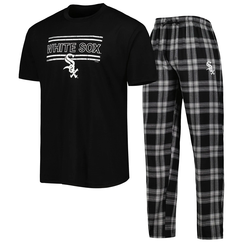 Men's Concepts Sport Black/Gray Chicago White Sox Badge Top & Pants Sleep Set