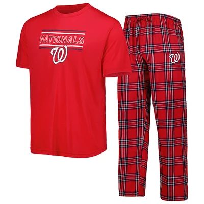 Men's Concepts Sport Red/Navy Washington Nationals Badge Top & Pants Sleep Set