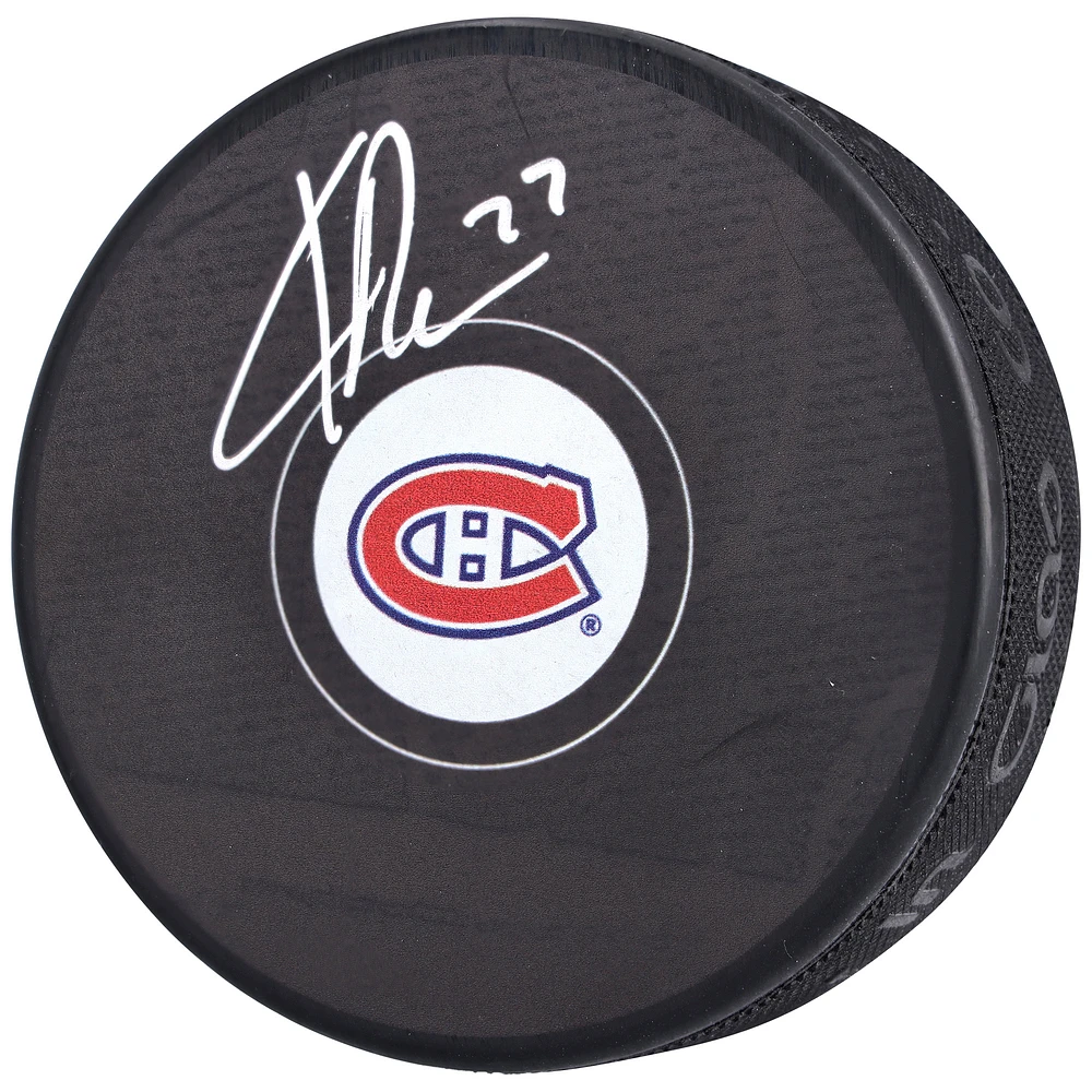 Kirby Dach Montreal Canadiens Autographed Hockey Puck
