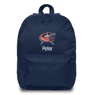 Navy Columbus Blue Jackets Personalized Backpack
