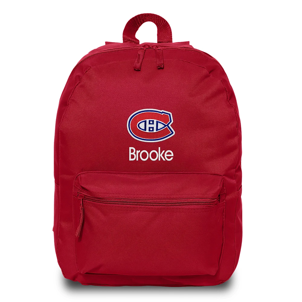 Red Montreal Canadiens Personalized Backpack