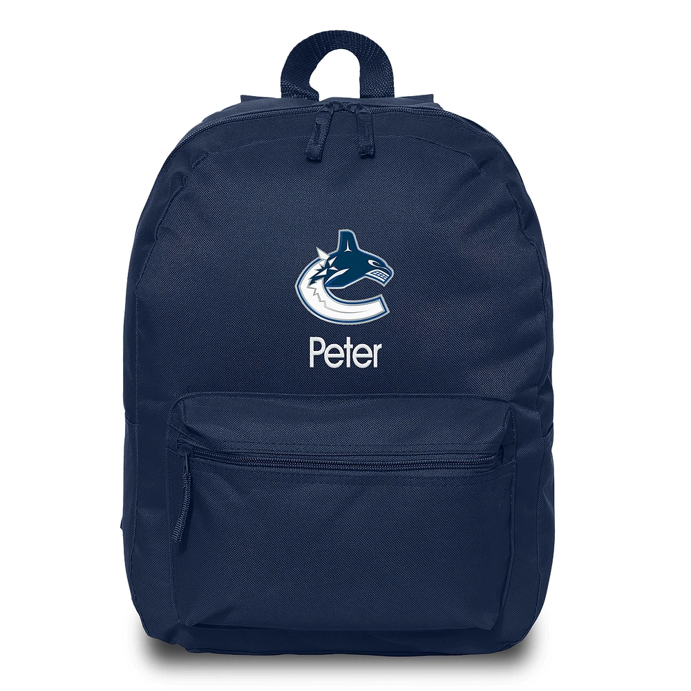 Navy Vancouver Canucks Personalized Backpack