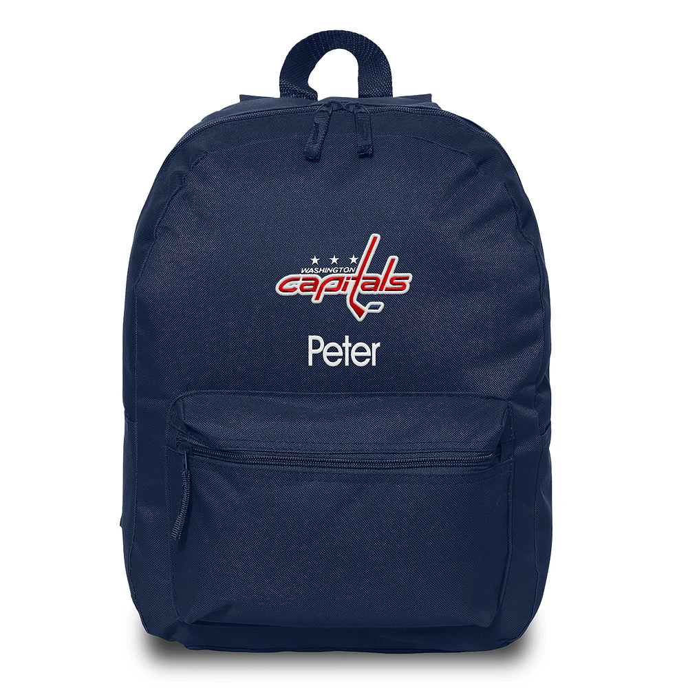 Navy Washington Capitals Personalized Backpack