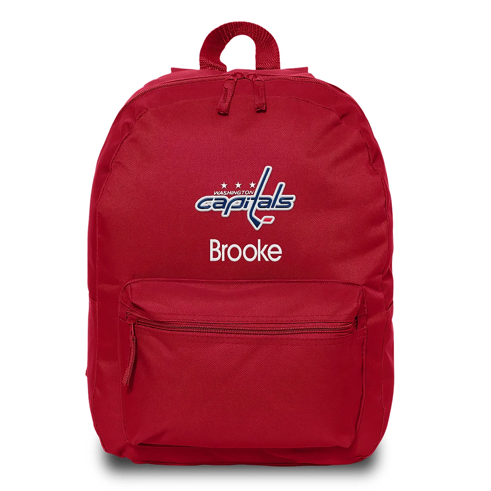 Red Washington Capitals Personalized Backpack