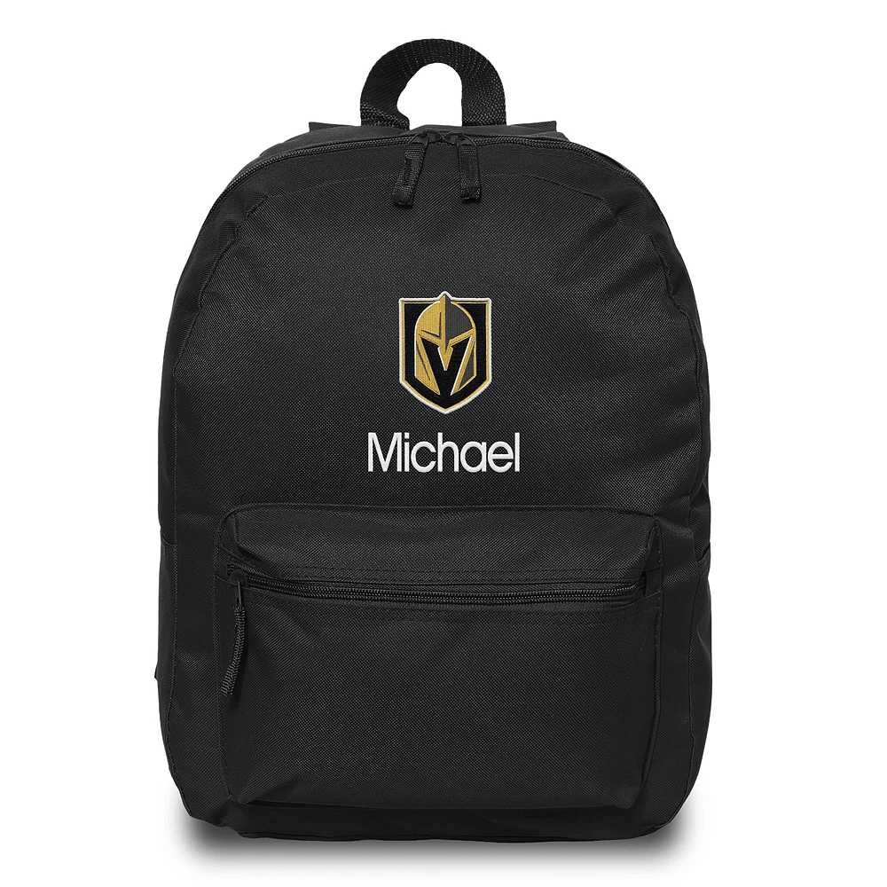 Black Vegas Golden Knights Personalized Backpack