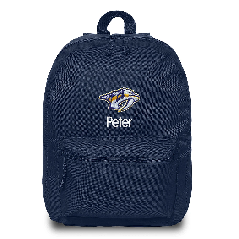 Navy Nashville Predators Personalized Backpack