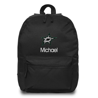 Black Dallas Stars Personalized Backpack