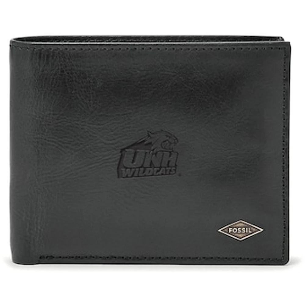 Men's Fossil New Hampshire Wildcats Leather Ryan RFID Passcase Wallet