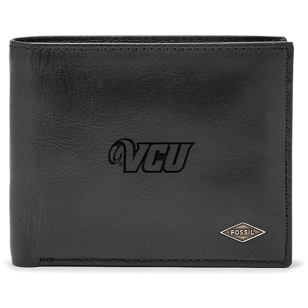 Men's Fossil VCU Rams Leather Ryan RFID Passcase Wallet