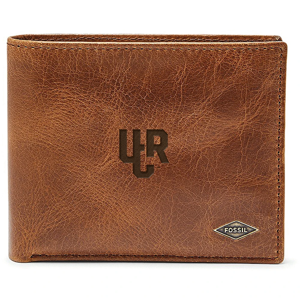 Men's Fossil Brown UC Riverside Highlanders Leather Ryan RFID Passcase Wallet