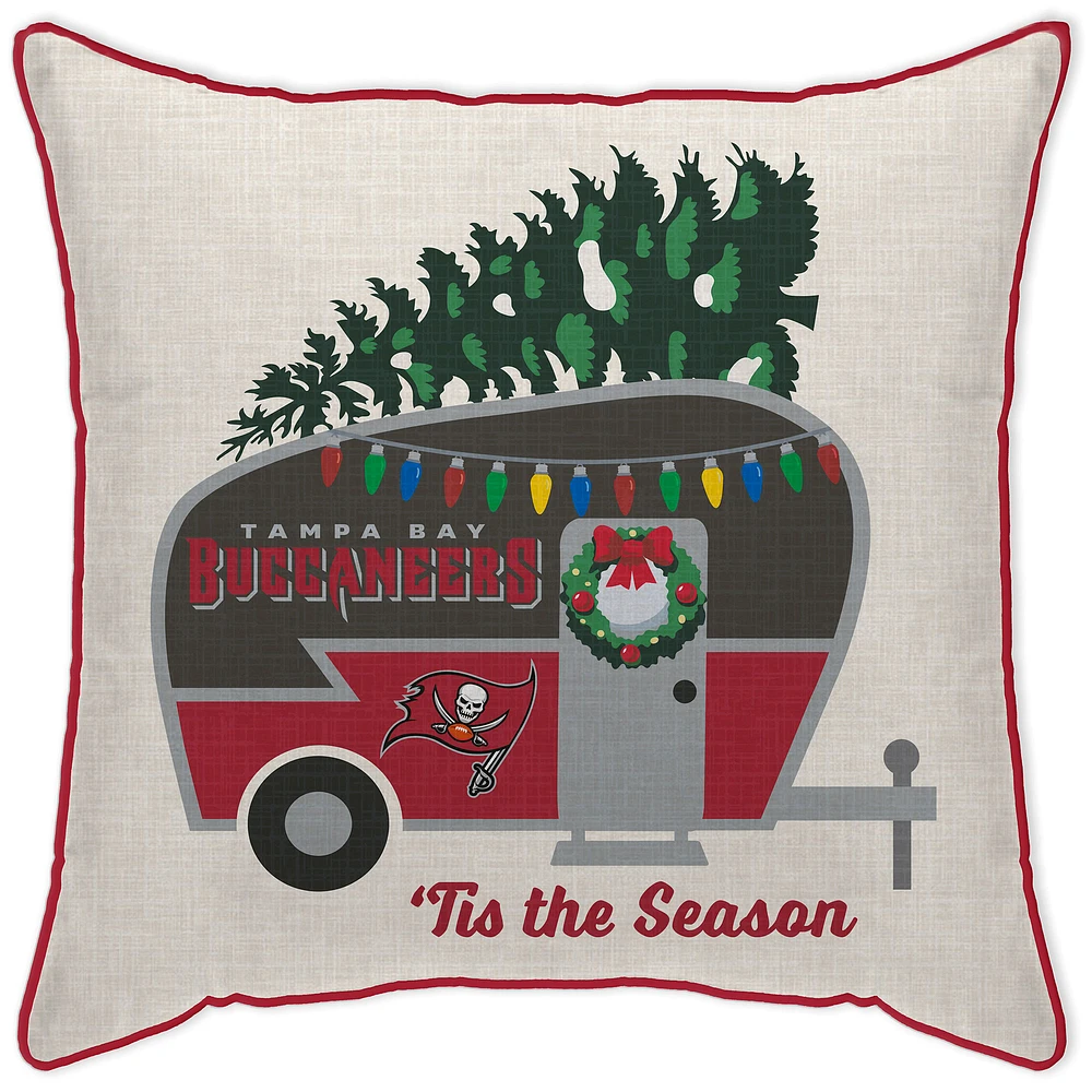 Tampa Bay Buccaneers 18'' x 18'' Holiday Camper Décor Pillow