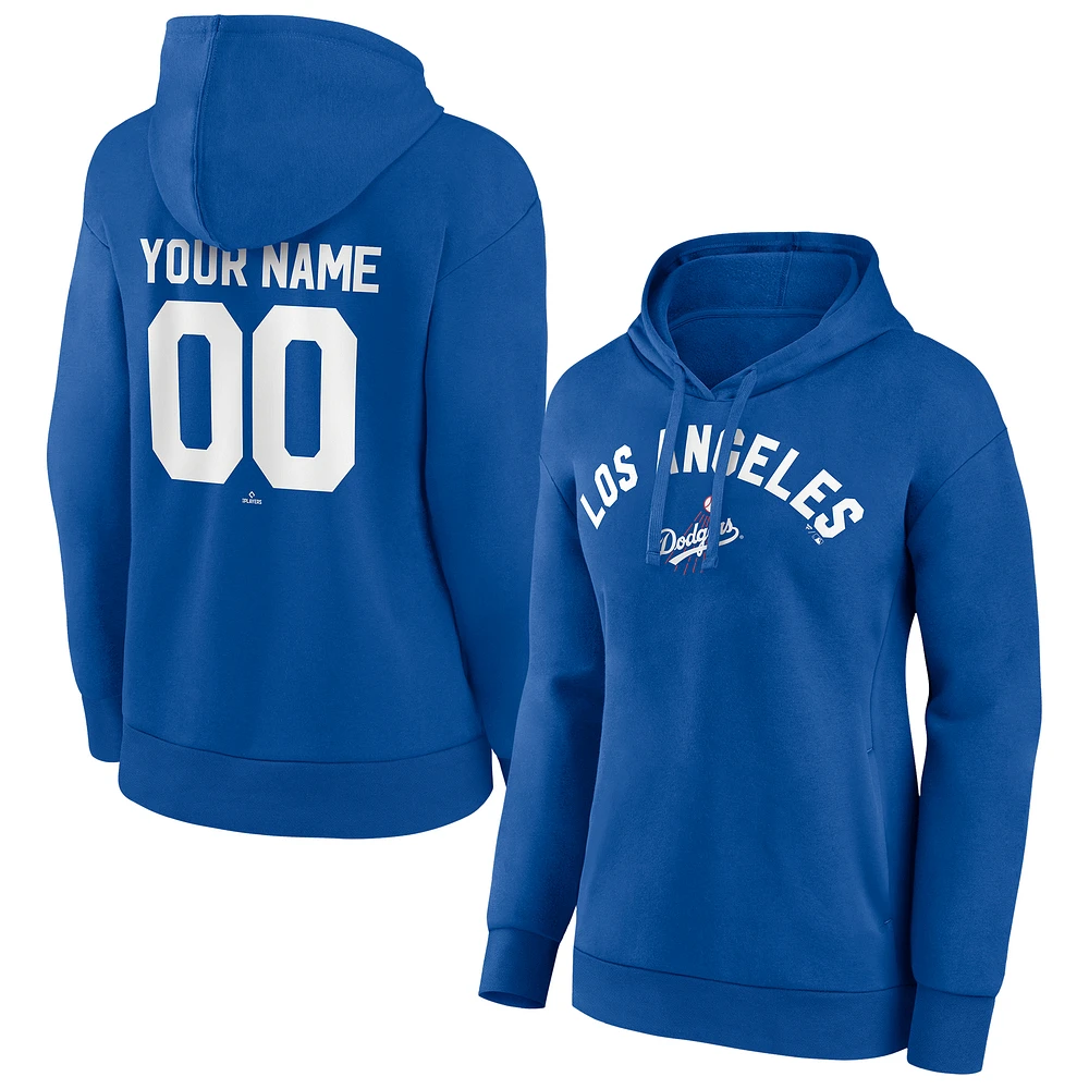 Women's Royal Los Angeles Dodgers Personalized Cooperstown Collection Winning Streak Pullover Hoodie
