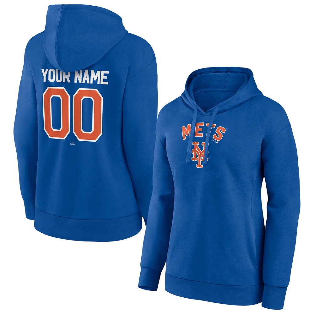 Women's Royal New York Mets Personalized Team Winning Streak Pullover Hoodie