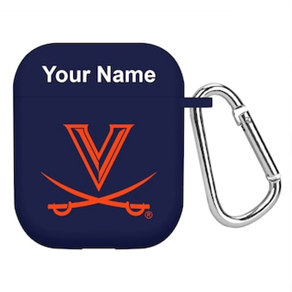 Navy Virginia Cavaliers Personalized AirPods Case Cover