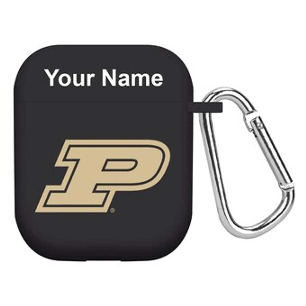 Black Purdue Boilermakers Personalized AirPods Case Cover