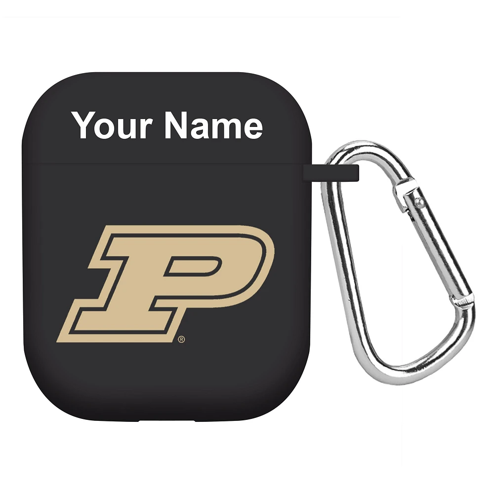 Black Purdue Boilermakers Personalized AirPods Case Cover