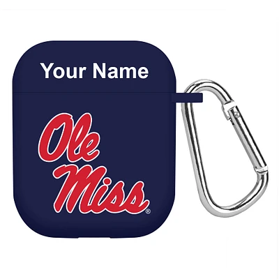 Navy Ole Miss Rebels Personalized AirPods Case Cover