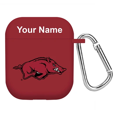 Cardinal Arkansas Razorbacks Personalized AirPods Case Cover