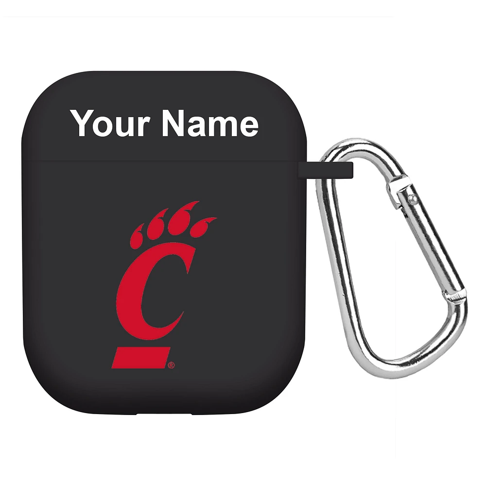 Black Cincinnati Bearcats Personalized AirPods Case Cover