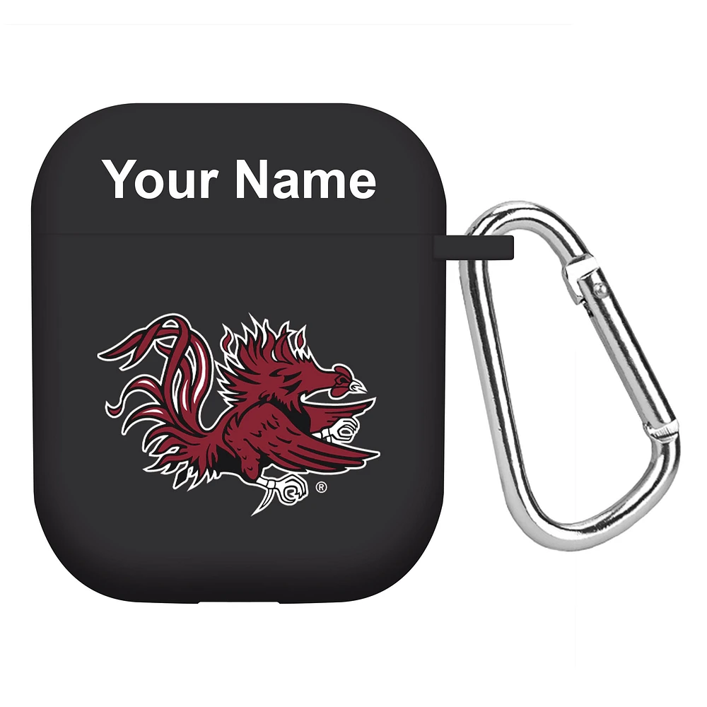 Black South Carolina Gamecocks Personalized AirPods Case Cover