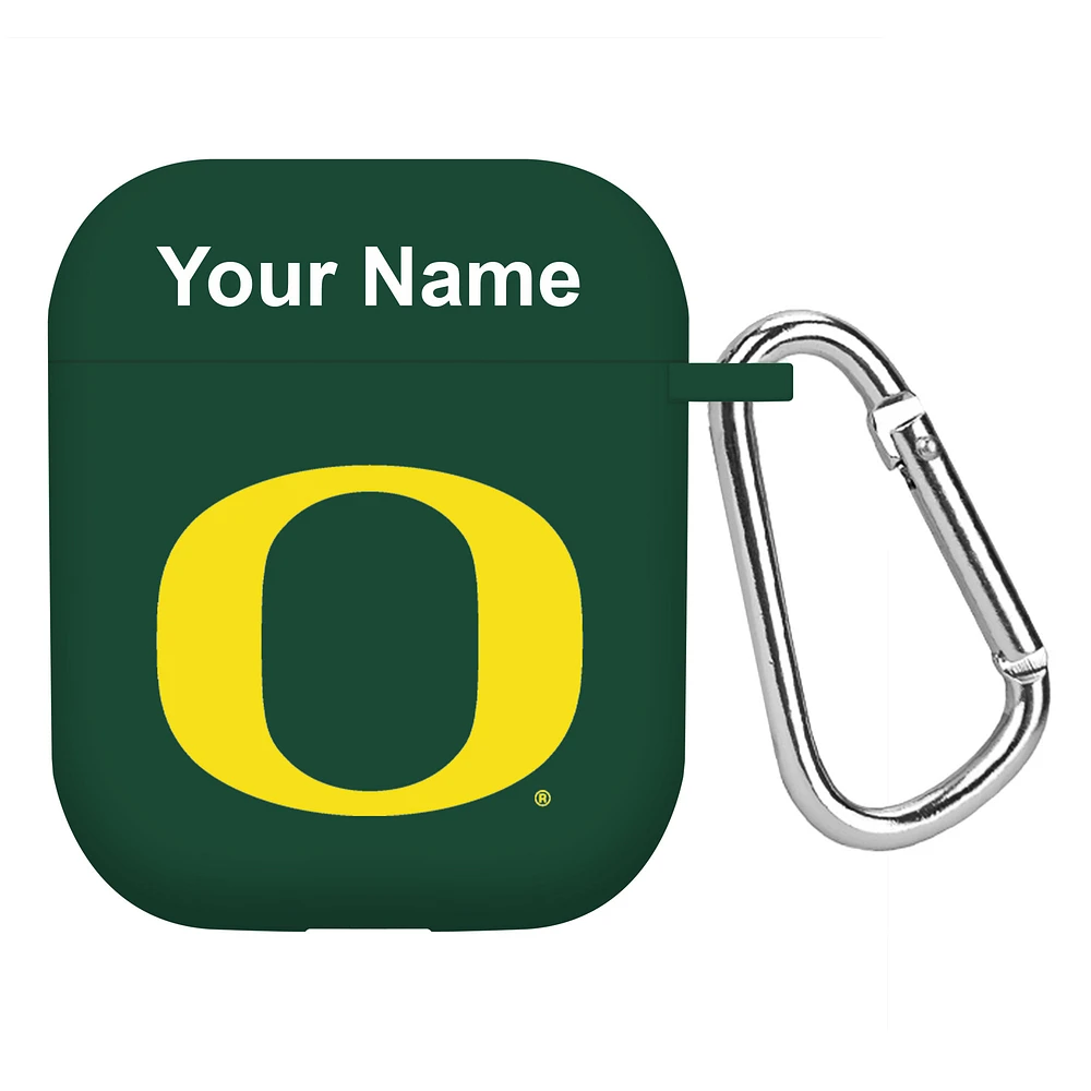 Green Oregon Ducks Personalized AirPods Case Cover