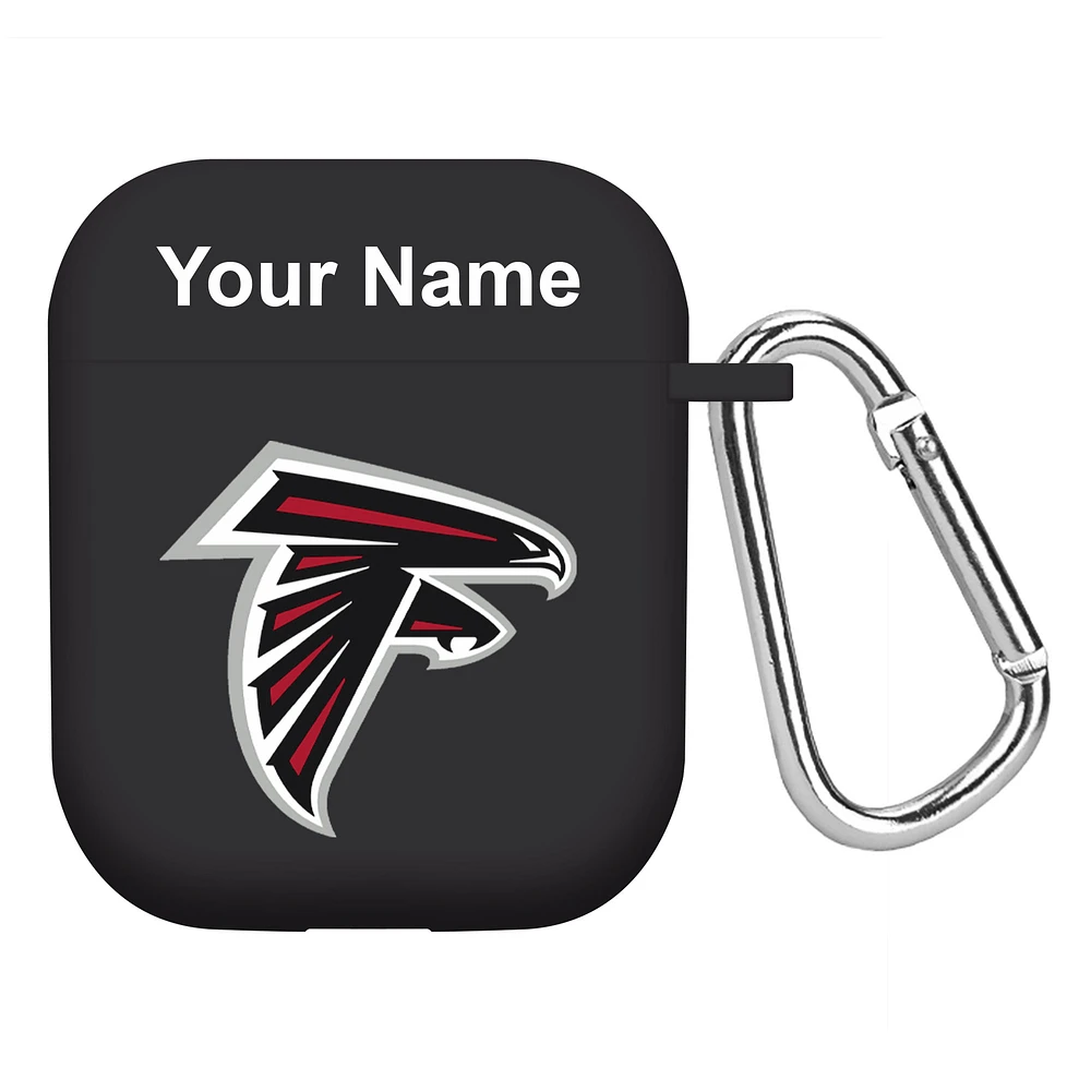 Black Atlanta Falcons Personalized AirPods Case Cover