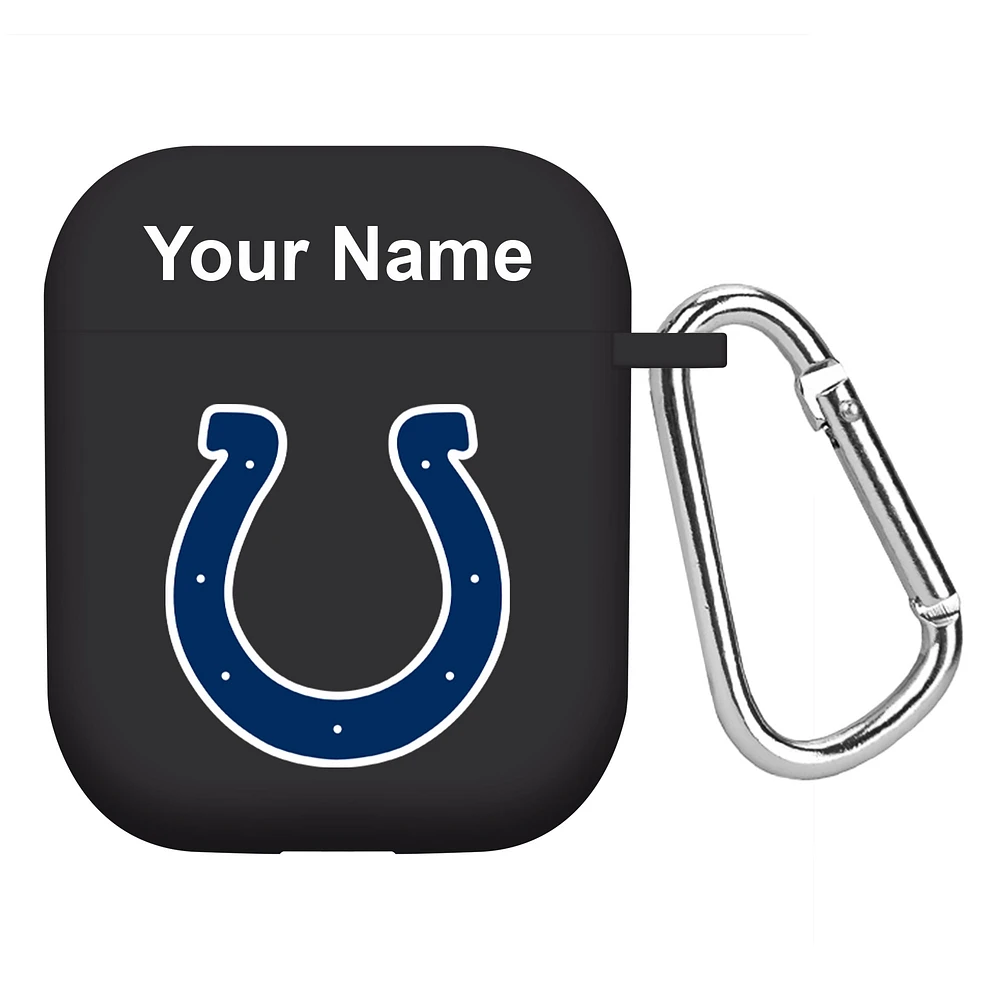 Black Indianapolis Colts Personalized AirPods Case Cover