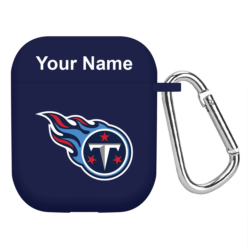 Navy Tennessee Titans Personalized AirPods Case Cover