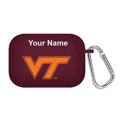 Maroon Virginia Tech Hokies Personalized AirPods Pro Case Cover
