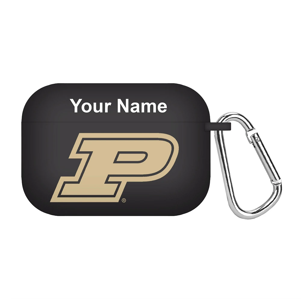 Black Purdue Boilermakers Personalized AirPods Pro Case Cover